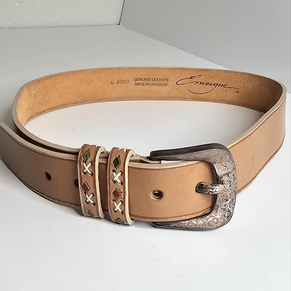 Émergen 2050 Tan Leather Belt Size L